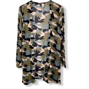 NEW DIVIDED H&M green pink blue black camo cardigan​​​